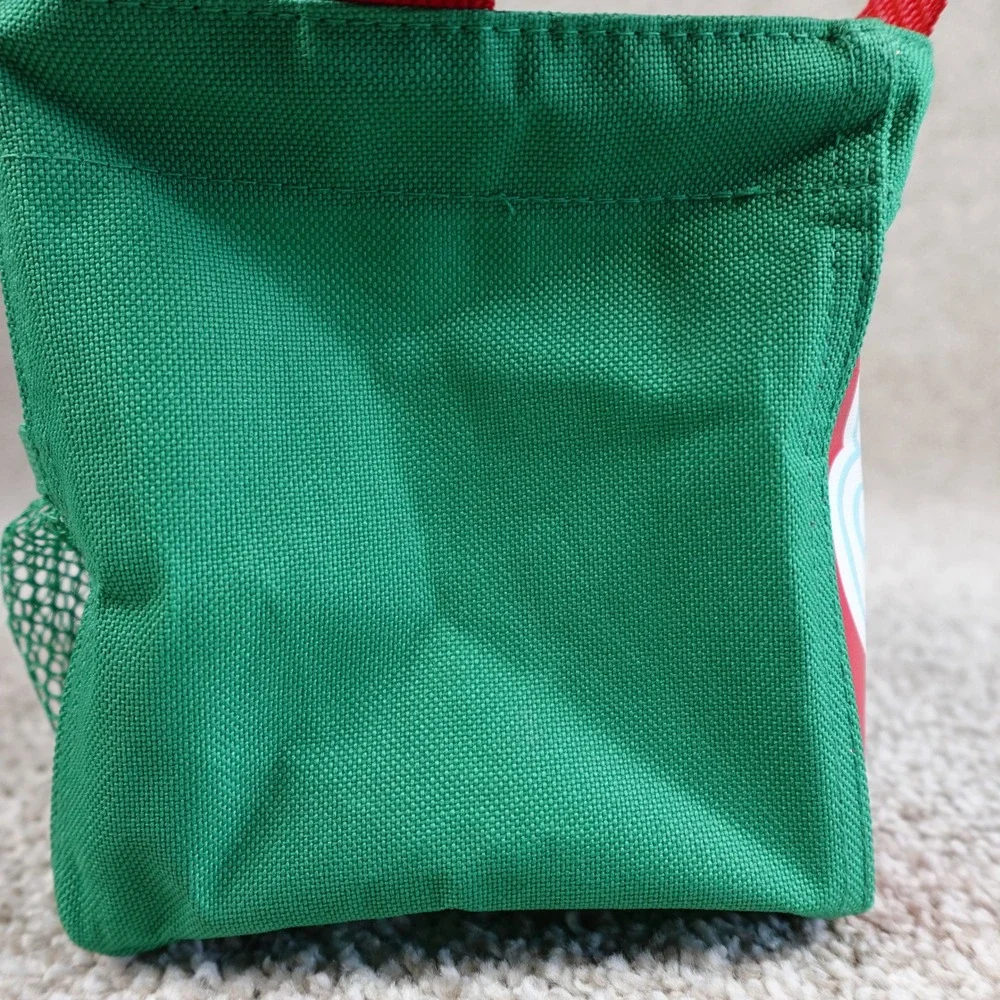 Thirty-One Littles Carry-All Caddy Santa Claus Ho Ho Ho Mini Tote Green Red